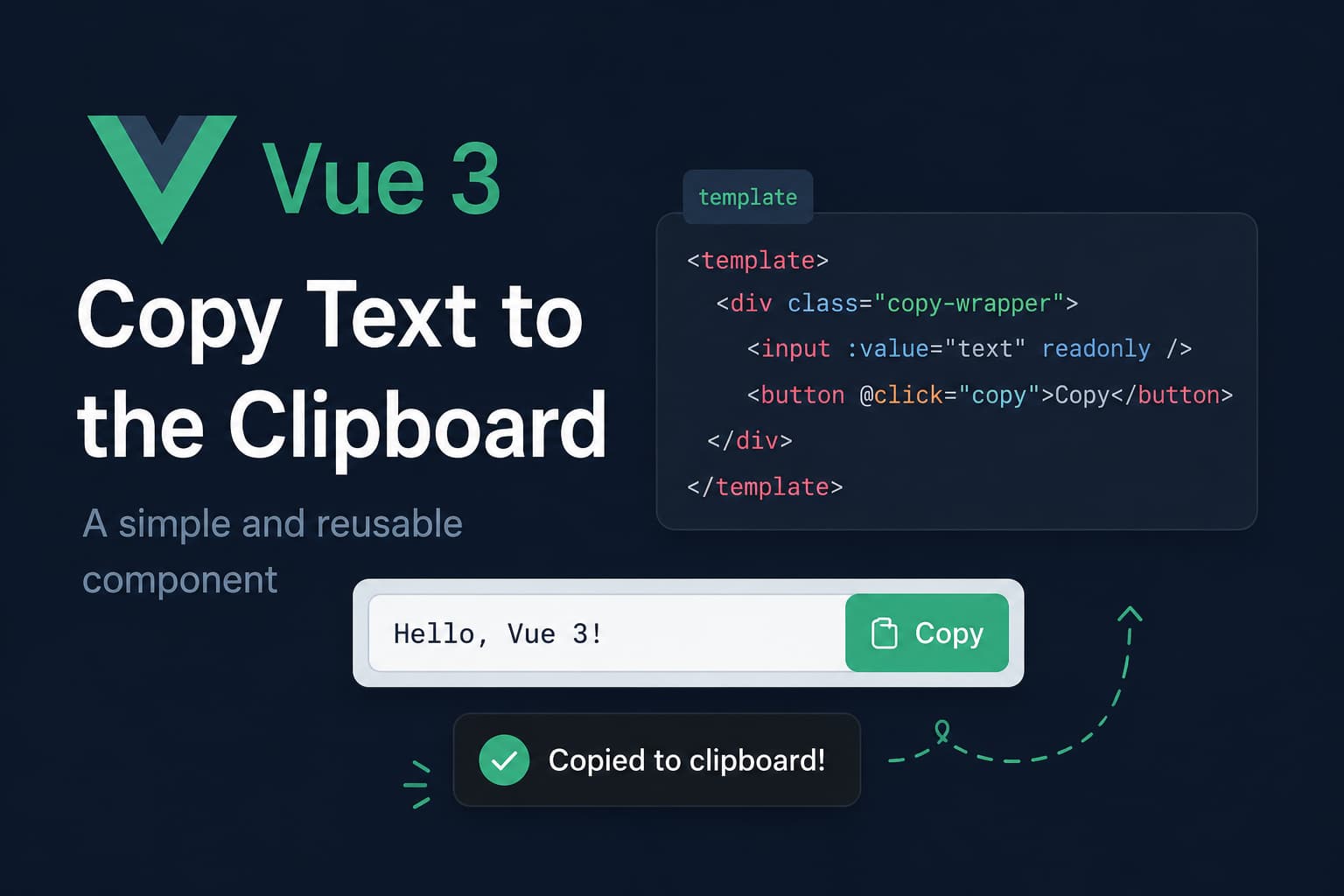Copy Text to the Clipboard with Vue 3